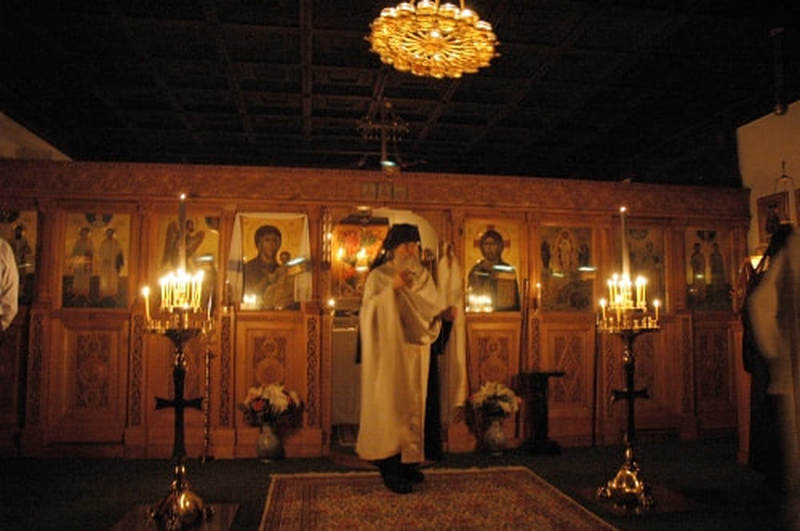 Father Abbot Isaac censing for the Doxology